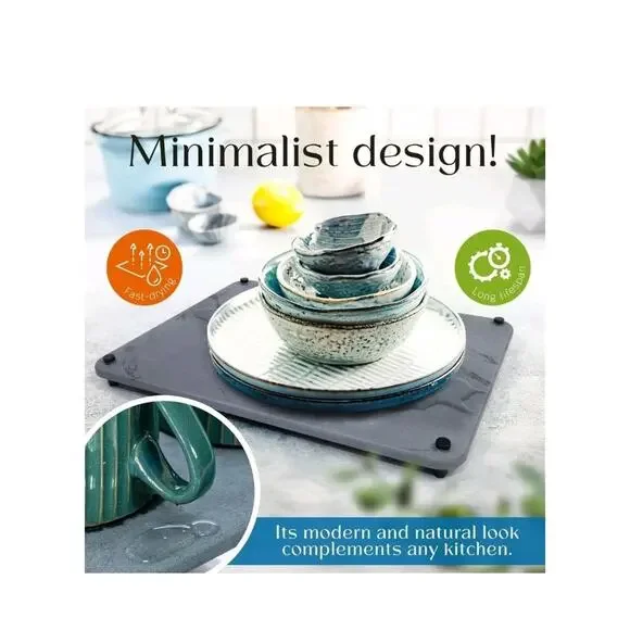 Stone Drying Mat for Kitchen Counter - Drying Stone for Kitchen Counter - Stone - Picture 3 of 10